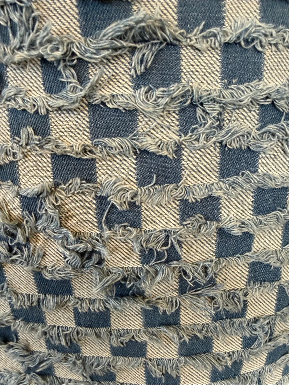 Lucky Brand Denim Check Canvas Tote Bag - NWT